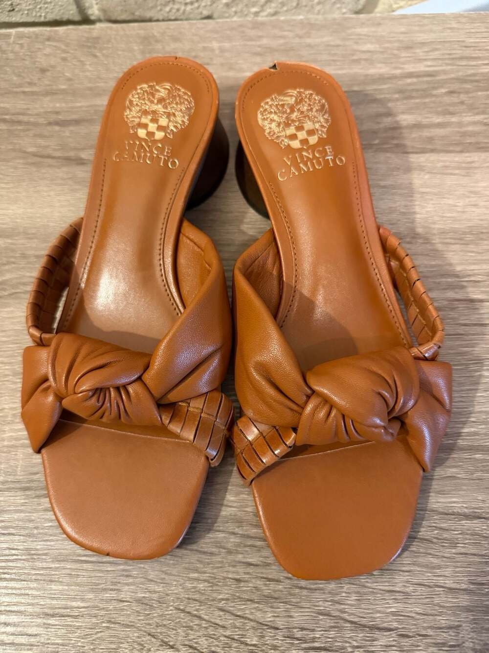 Vince Camuto Leana Knotted Slip-On Block-Heel Sandals